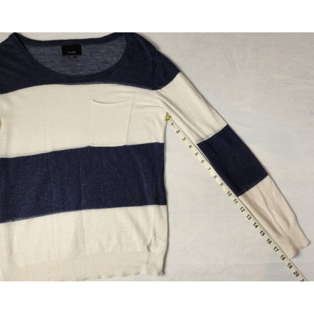 Lumiere Women Blue Long Sleeve Top Sz Large - Picture 7 of 9